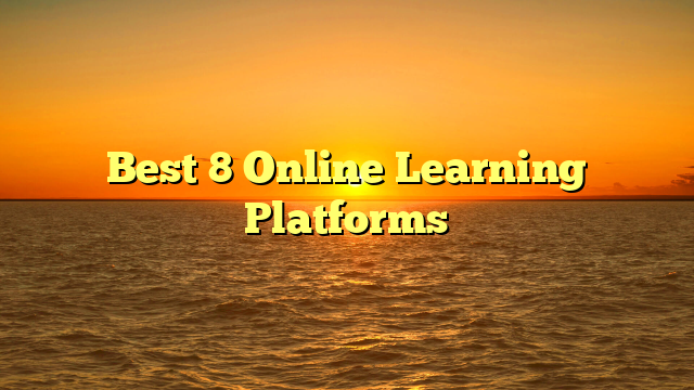 Best 8 Online Learning Platforms